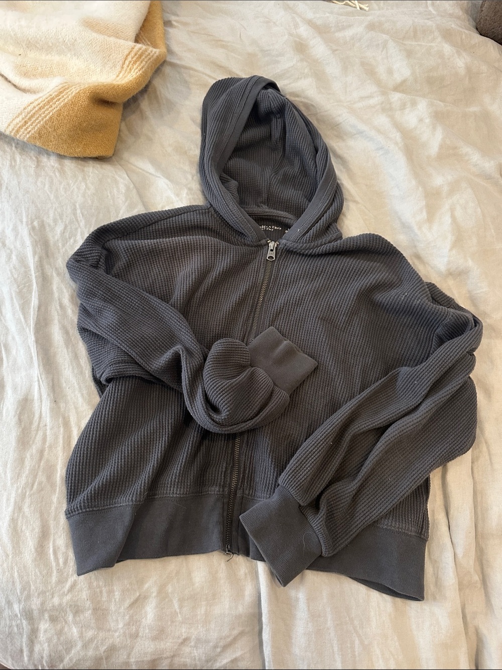 Abercrombie waffle knit crop jacket